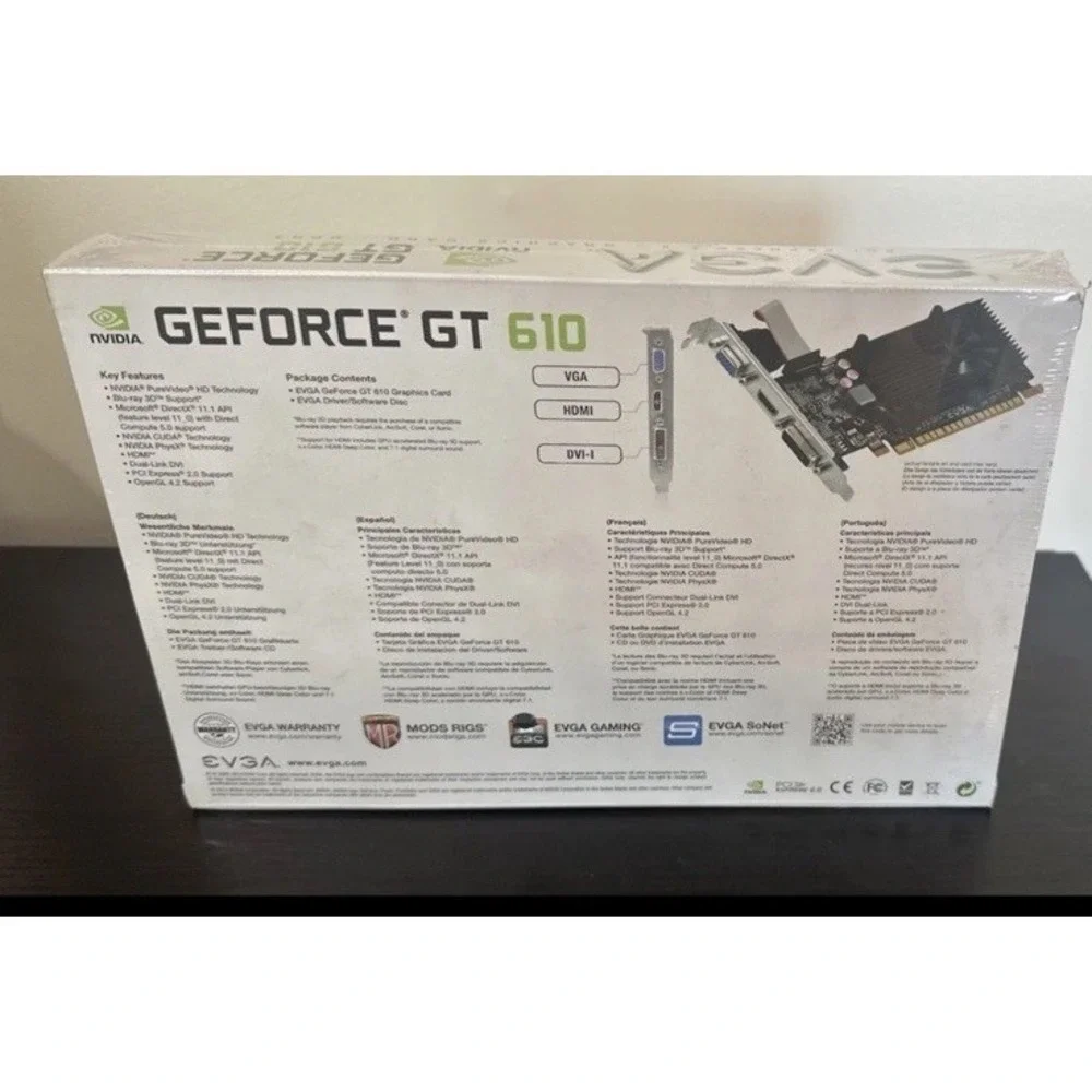 NEW Sealed EVGA Nvidia GeForce GT 610 Graphics Card (02GP32619KR) 2GB DDR3